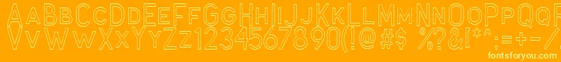 Antone Outline Font – Yellow Fonts on Orange Background
