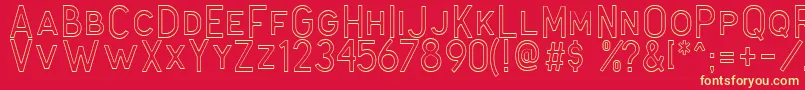Antone Outline Font – Yellow Fonts on Red Background