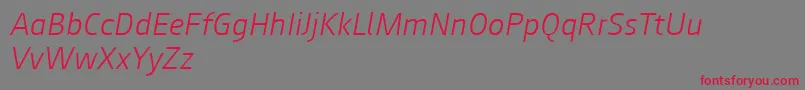 fuente Augustsans46lightitalic – Fuentes Rojas Sobre Fondo Gris