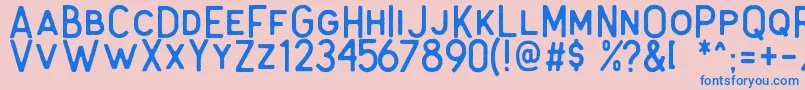 フォントAntone Rough – ピンクの背景に青い文字