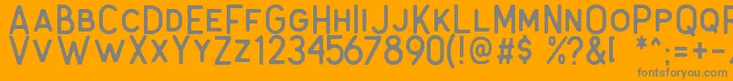 Antone Rough Font – Gray Fonts on Orange Background