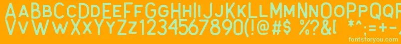 Antone Rough-Schriftart – Grüne Schriften auf orangefarbenem Hintergrund