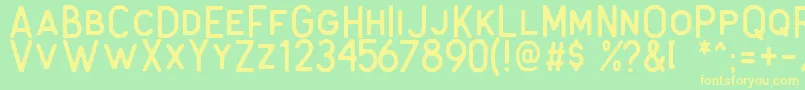 fuente Antone Rough – Fuentes Amarillas Sobre Fondo Verde