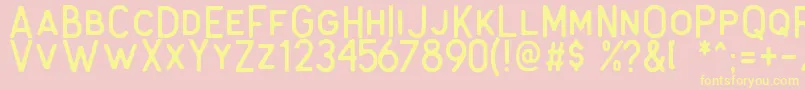 Antone Rough Font – Yellow Fonts on Pink Background