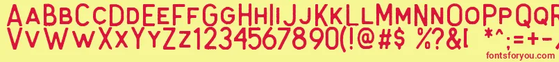 Antone Rough Font – Red Fonts on Yellow Background