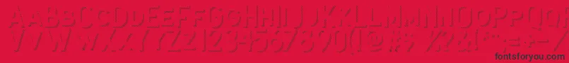 Antone Shadow Strip Font – Black Fonts on Red Background
