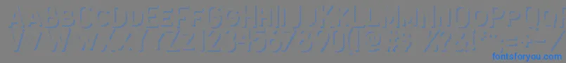 Antone Shadow Strip Font – Blue Fonts on Gray Background