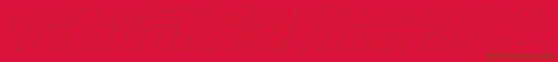 Antone Shadow Strip Font – Brown Fonts on Red Background