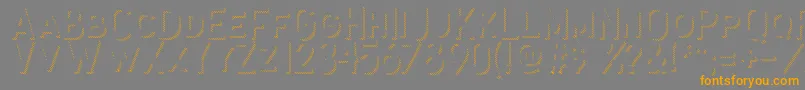 Weitere Informationen zur Antone Shadow Strip-Schriftart Antone Shadow Strip-Schriftart – Orangefarbene Schriften auf grauem Hintergrund