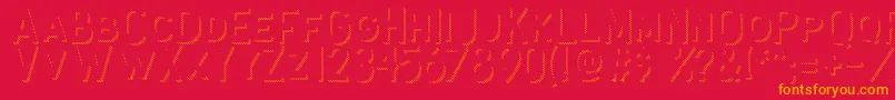 Antone Shadow Strip Font – Orange Fonts on Red Background