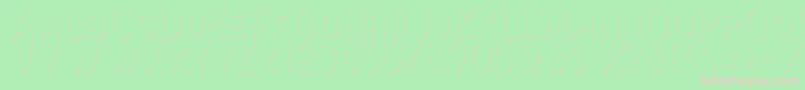 Antone Shadow Strip-Schriftart – Rosa Schriften auf grünem Hintergrund