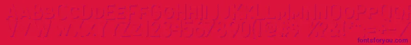 Antone Shadow Strip Font – Purple Fonts on Red Background