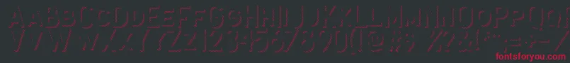 フォントAntone Shadow Strip – 黒い背景に赤い文字
