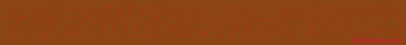 Antone Shadow Strip-Schriftart – Rote Schriften auf braunem Hintergrund
