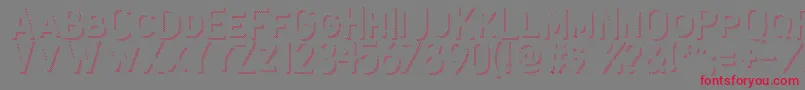 Antone Shadow Strip Font – Red Fonts on Gray Background