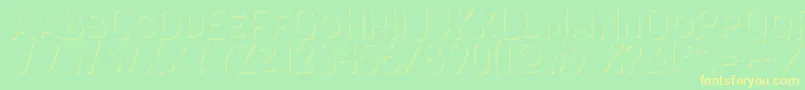 Antone Shadow Strip Font – Yellow Fonts on Green Background