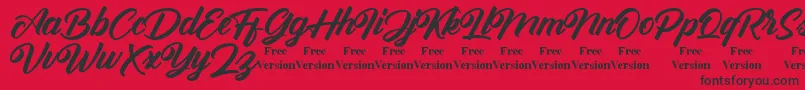 Antonellie Callygraphy Demo Font – Black Fonts on Red Background