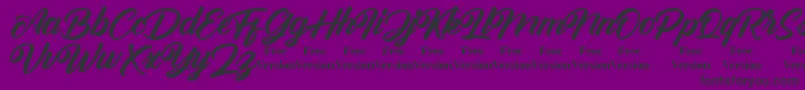 Antonellie Callygraphy Demo Font – Black Fonts on Purple Background