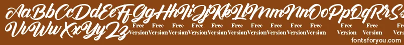Antonellie Callygraphy Demo Font – White Fonts on Brown Background