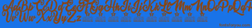 Antonine Personal Use Font – Brown Fonts on Blue Background