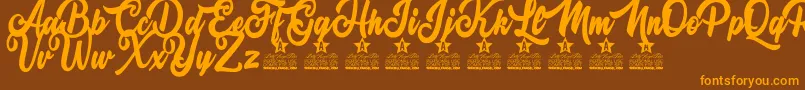 Antonine Personal Use Font – Orange Fonts on Brown Background