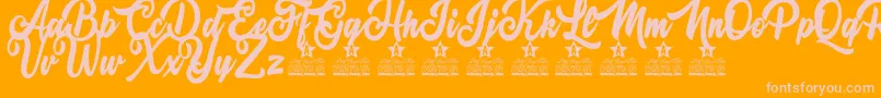 Antonine Personal Use Font – Pink Fonts on Orange Background