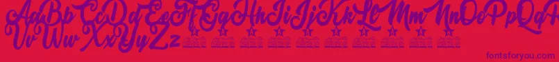 Antonine Personal Use Font – Purple Fonts on Red Background