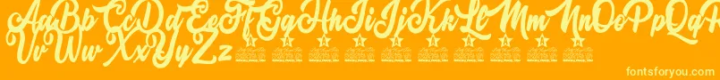 Antonine Personal Use Font – Yellow Fonts on Orange Background