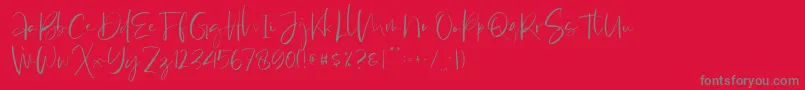 Antosan Demo Font – Gray Fonts on Red Background