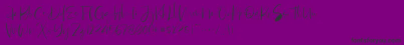 Antosan Demo-Schriftart – Schwarze Schriften auf violettem Hintergrund