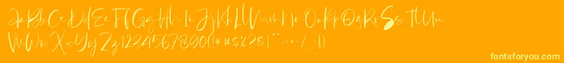 Antosan Demo Font – Yellow Fonts on Orange Background