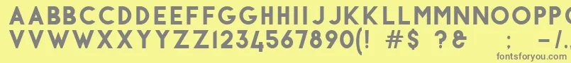 フォントAntraste  ver2 – 黄色の背景に灰色の文字