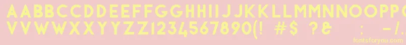 Antraste  ver2 Font – Yellow Fonts on Pink Background