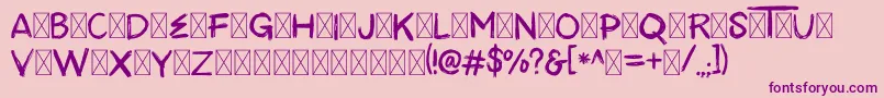 Fonte ANTREH DEMO – fontes roxas em um fundo rosa