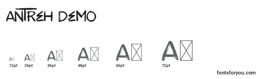 ANTREH DEMO Font Sizes