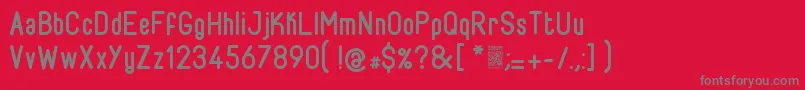 Czcionka FabioloSemibold – szare czcionki na czerwonym tle