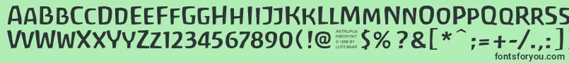 フォントantrf    – 緑の背景に黒い文字