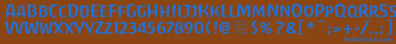 Czcionka antrf    – niebieskie czcionki na brązowym tle