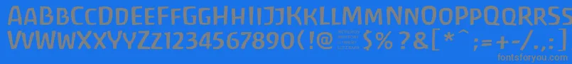 フォントantrf    – 青い背景に灰色の文字