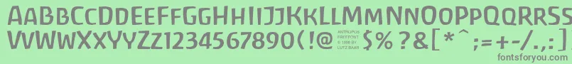 antrf    Font – Gray Fonts on Green Background