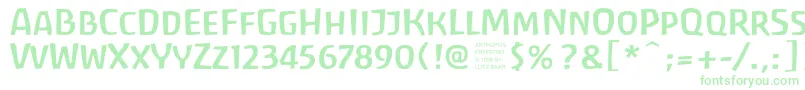 antrf    Font – Green Fonts on White Background