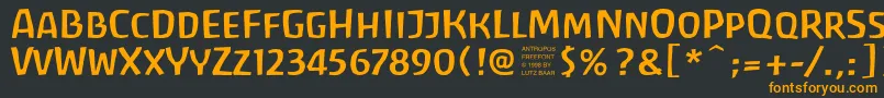 antrf    Font – Orange Fonts on Black Background