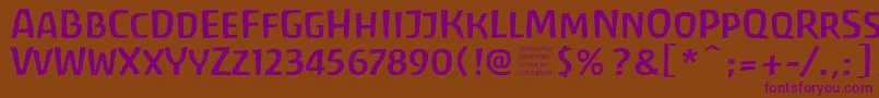 antrf    Font – Purple Fonts on Brown Background