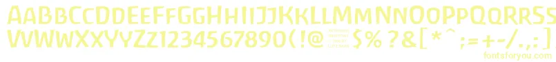 フォントantrf    – 白い背景に黄色の文字