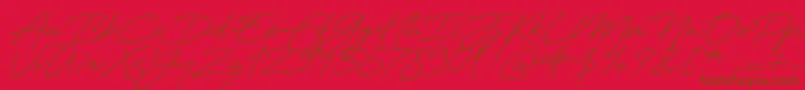 Antro Vectra Bolder Font – Brown Fonts on Red Background