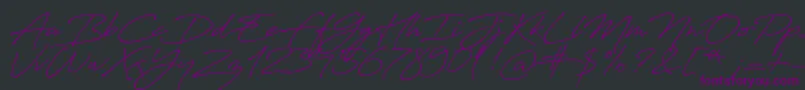 Police Antro Vectra Bolder – polices violettes sur fond noir