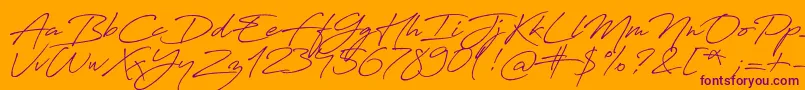 fuente Antro Vectra Bolder – Fuentes Moradas Sobre Fondo Naranja