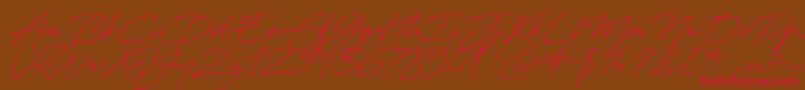 Antro Vectra Bolder Font – Red Fonts on Brown Background