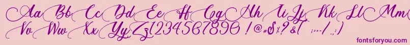 Ants Valley   Personal Use Font – Purple Fonts on Pink Background