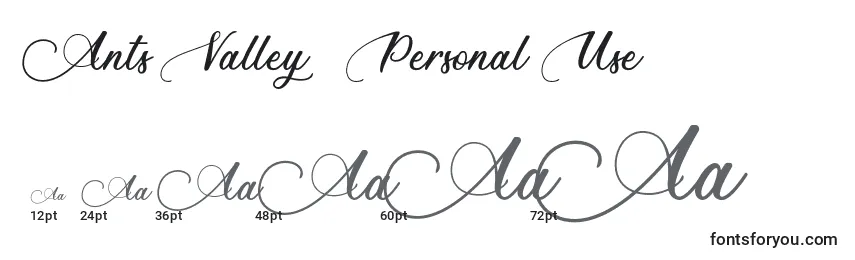 Ants Valley   Personal Use Font Sizes
